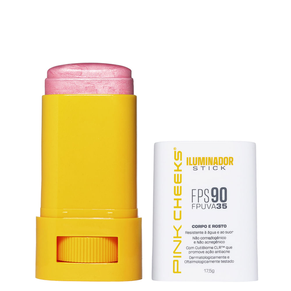 Iluminador Multifuncional Corporal e Facial Pink Cheeks FPS 90 FPUVA 35 Rosé 17,5g