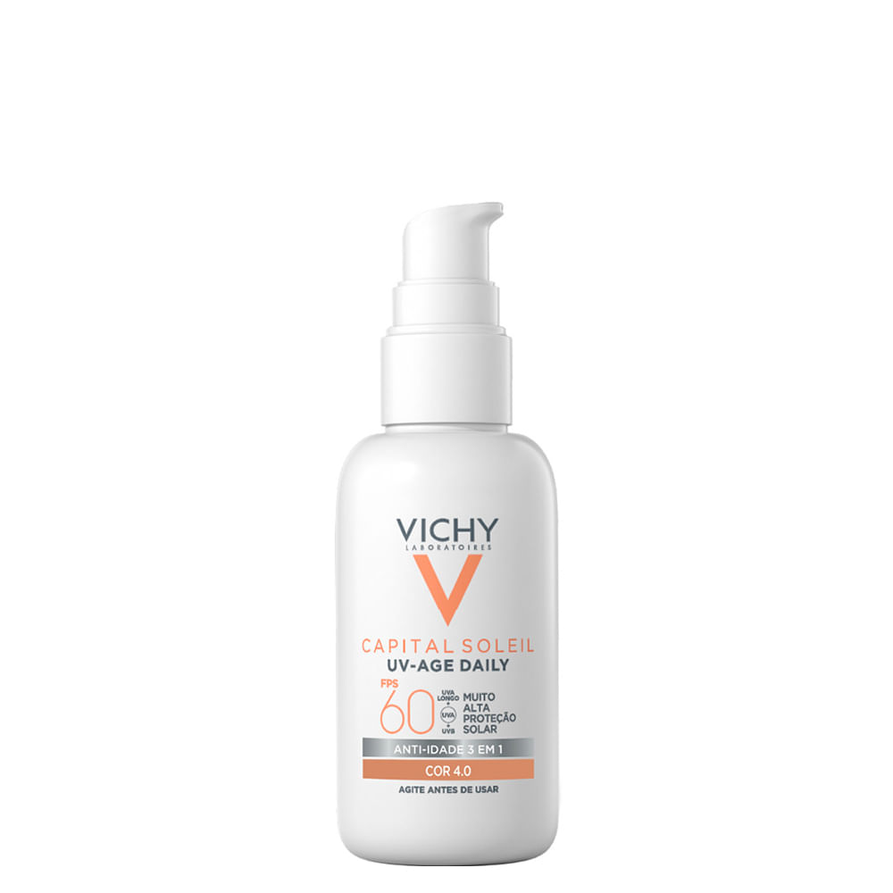 Protetor Solar Facial Vichy Capital Soleil Uv-Age Daily FPS 60 Cor 4.0 40g