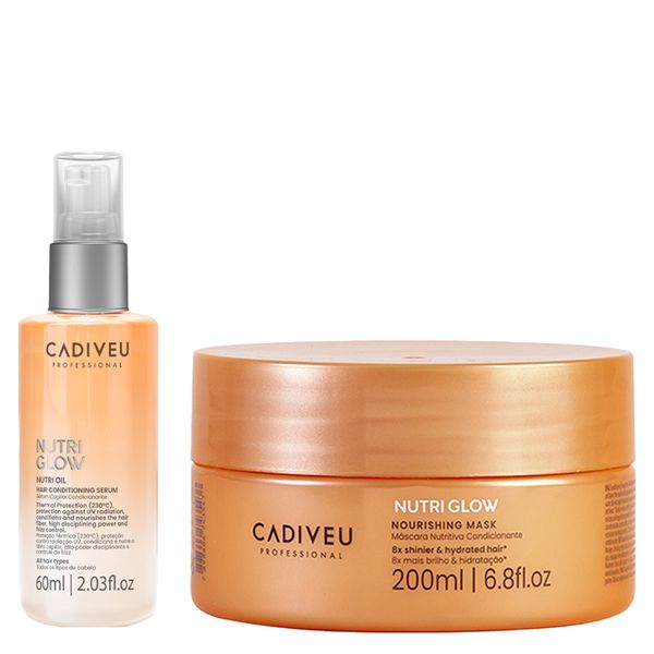 Kit Cadiveu Professional Máscara 200ml + Óleo Nutri Glow 60ml Kit