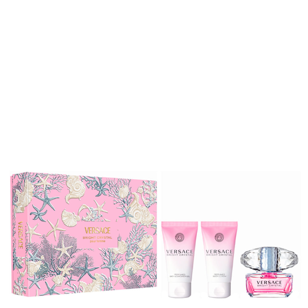 Kit Versace Perfume Bright Crystal Feminino Eau de Toilette 50ml + Loção Corporal 100ml