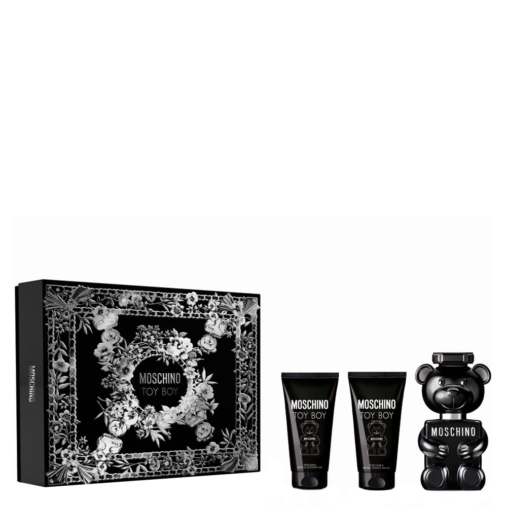 Kit Moschino Toy Boy Eau de Parfum Masculino 50ml + Gel Corporal 50ml + Gel Pós-Barba 50ml