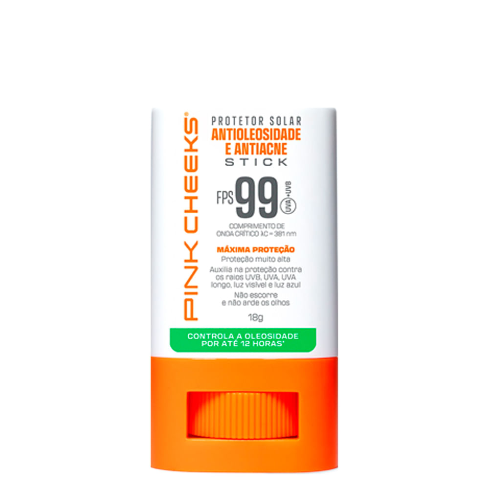 Proteção Solar Facial Pink Cheeks Antioleosidade e Antiacne FPS 99 18g