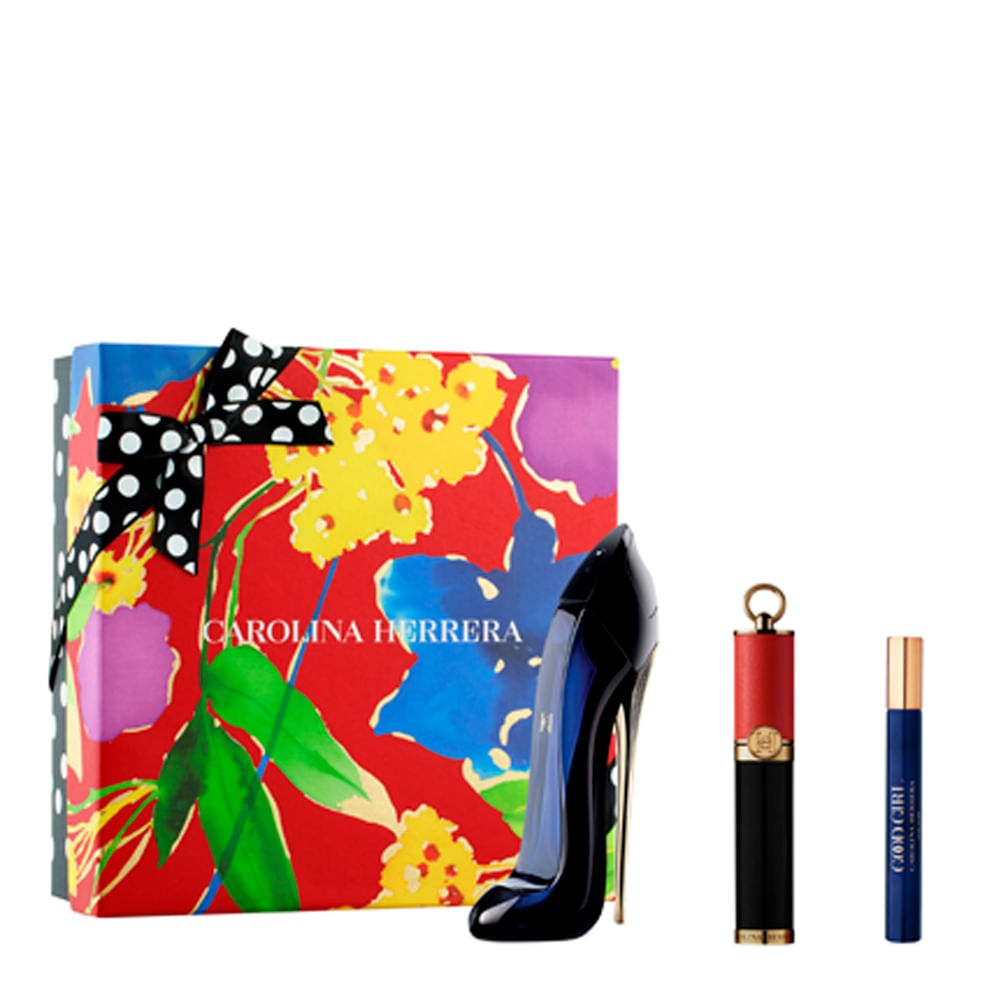 Kit Perfume Carolina Herrera Good Girl Feminino - Eau de Parfum 80ml + Miniatura 10ml + Máscara para Cílios 10ml