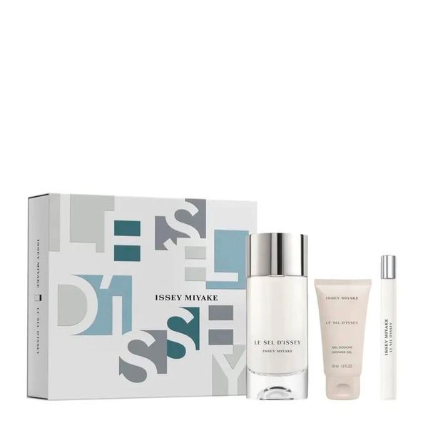 Kit Perfume Issey Miyake Le Sel Masculino - Eau de Toilette 100ml + Gel de Banho 50ml + Miniatura 10ml Kit