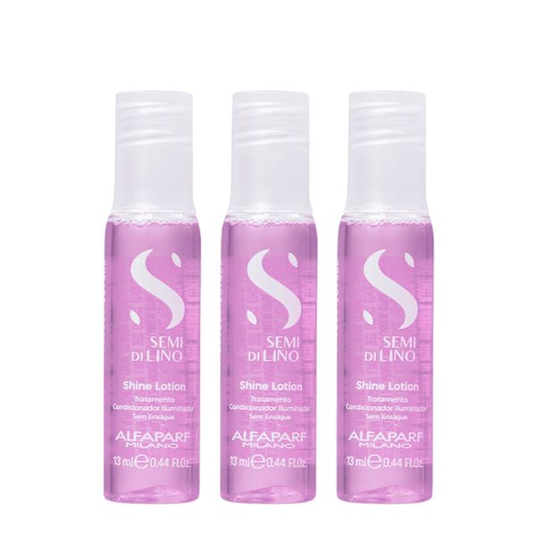 Kit de Ampola Alfaparf Milano Professional Semi Di Lino Illuminating Shine Lotion 3 X 13ml Kit