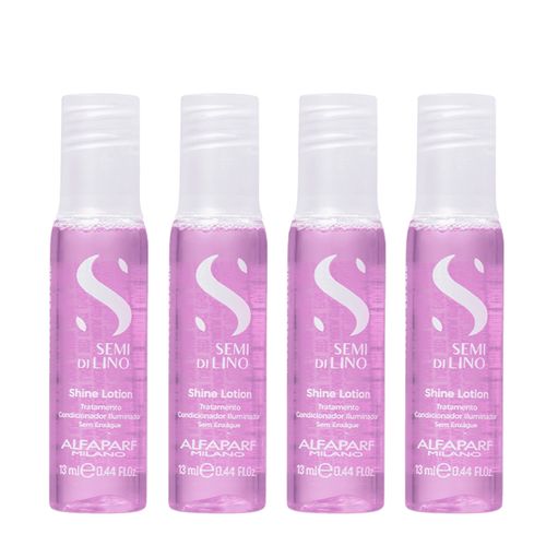Kit de Ampola Alfaparf Milano Professional Semi Di Lino Illuminating Shine Lotion 4 X 13ml