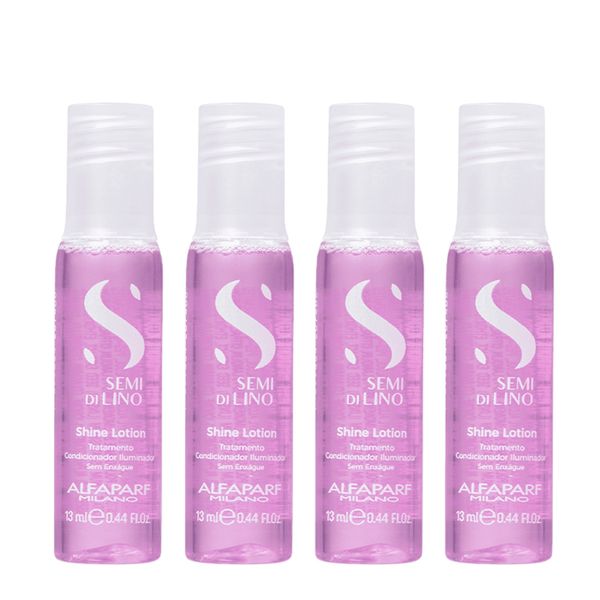Kit de Ampola Alfaparf Milano Professional Semi Di Lino Illuminating Shine Lotion 4 X 13ml Kit