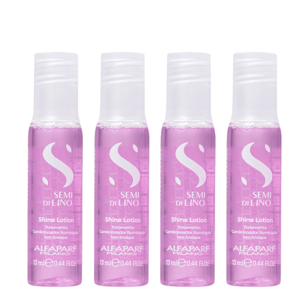 Kit de Ampola Alfaparf Milano Professional Semi Di Lino Illuminating Shine Lotion 4 X 13ml