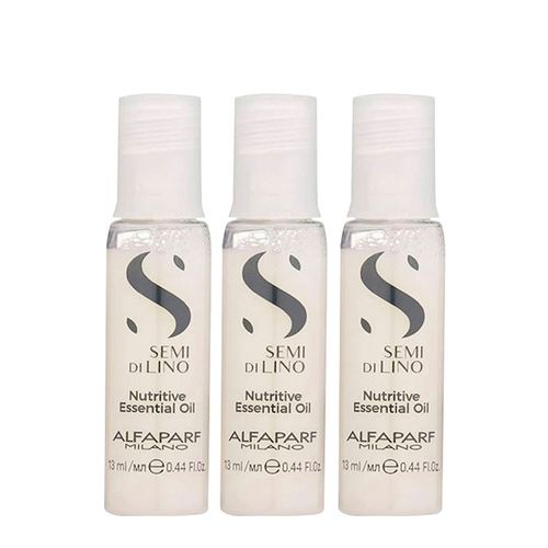 Kit de Ampola Alfaparf Milano Professional Semi Di Lino Nutritive Essencial Oil 3 X 13ml