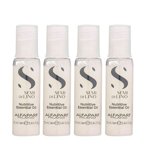 Kit de Ampola Alfaparf Milano Professional Semi Di Lino Nutritive Essencial Oil 4 X 13ml