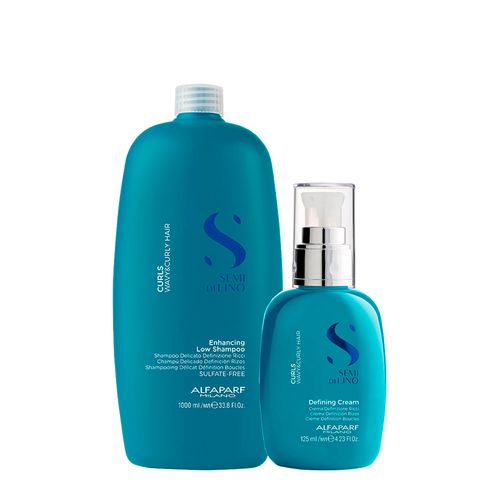 Kit Alfaparf Milano Professional Semi Di Lino Curls - Shampoo 1000ml + Creme 125ml