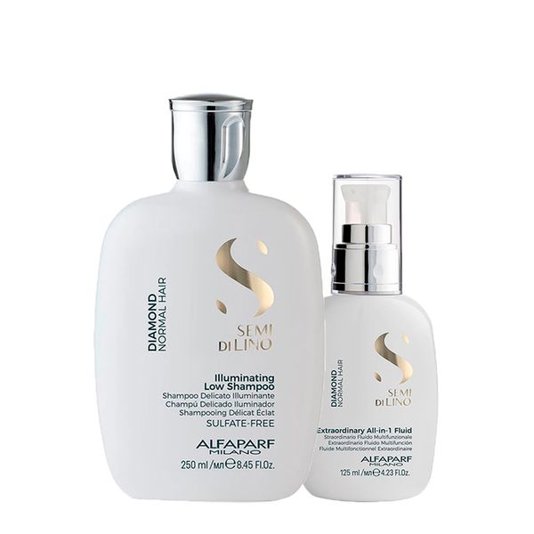 Kit Alfaparf Milano Professional Semi Di Lino Diamond - Shampoo 250ml + Finalizador 125ml Kit