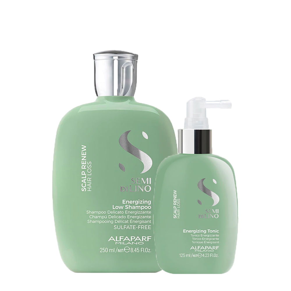 Kit Alfaparf Milano Professional Semi Di Lino Scalp - Shampoo 250ml + Tônico 125ml