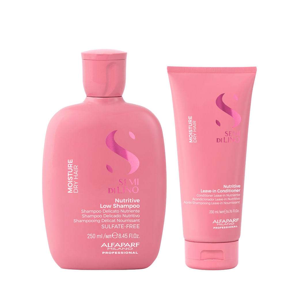 Kit Alfaparf Milano Professional Semi Di Lino Moisture - Shampoo 250ml + Condicionador 200ml