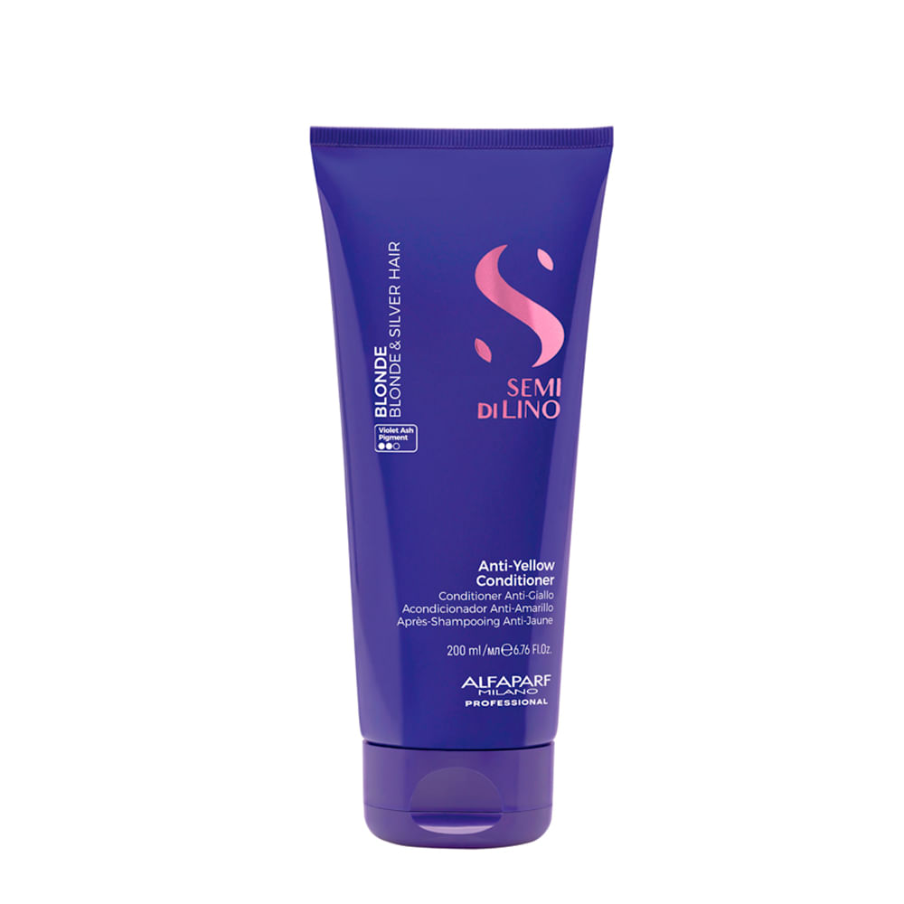 Condicionador Alfaparf Milano Professional Semi di Lino Blonde Anti-Yellow Low Poo 200ml