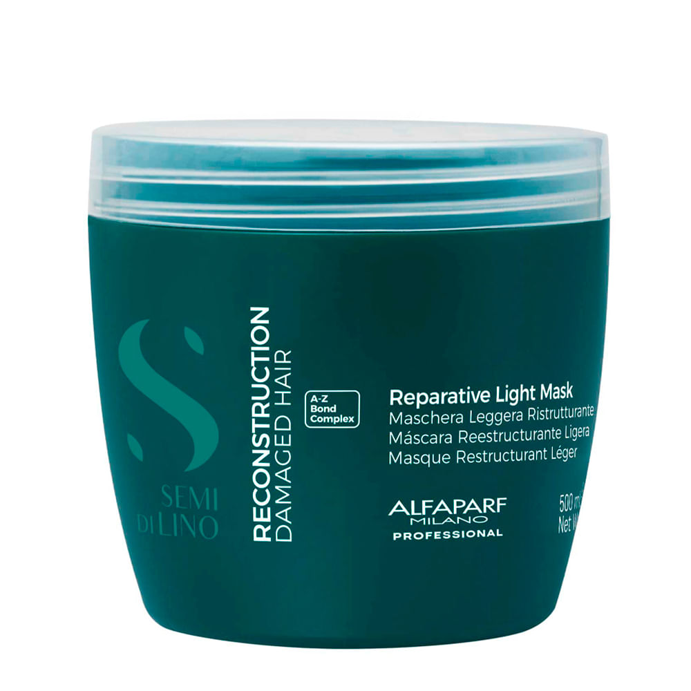 Máscara Alfaparf Milano Professional Semi di Lino Reconstruction Reparative para Cabelos Danificados 500ml