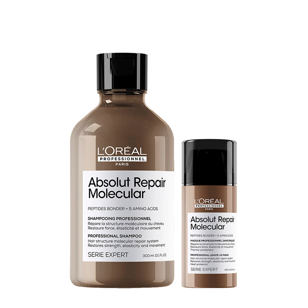 Kit L'Oréal Professionnel Absolut Repair Molecular - Shampoo 300ml + Leave-In 100ml