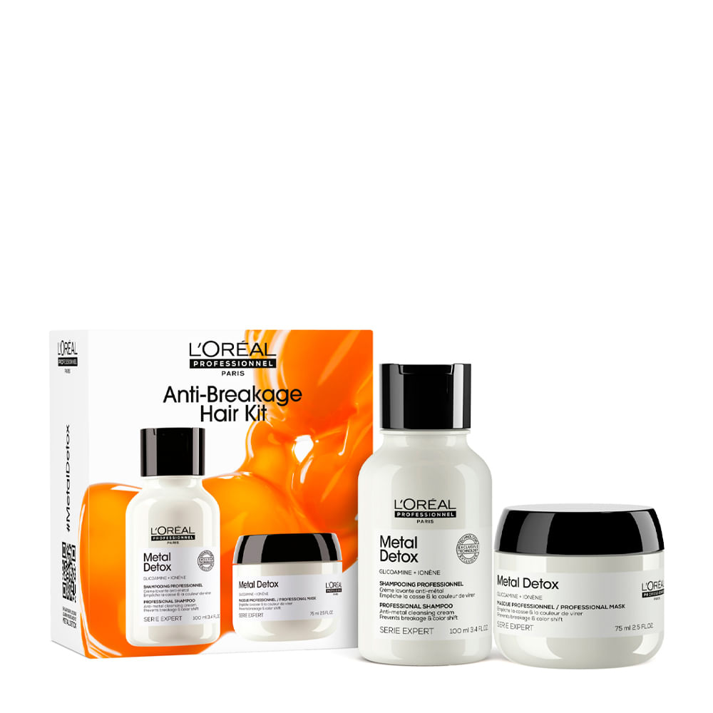 Kit L'Oréal Professionnel Serie Expert Metal Detox Travel Size - Shampoo 100ml + Máscara 75ml