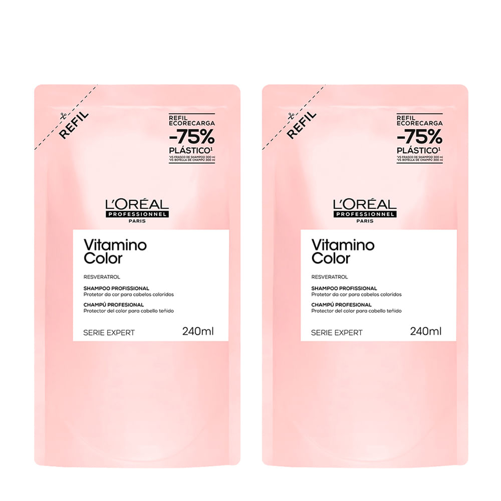 Kit L'Oréal Professionel Serie Expert Vitamino Color Shampoo 240ml Refil - 2 Unidades
