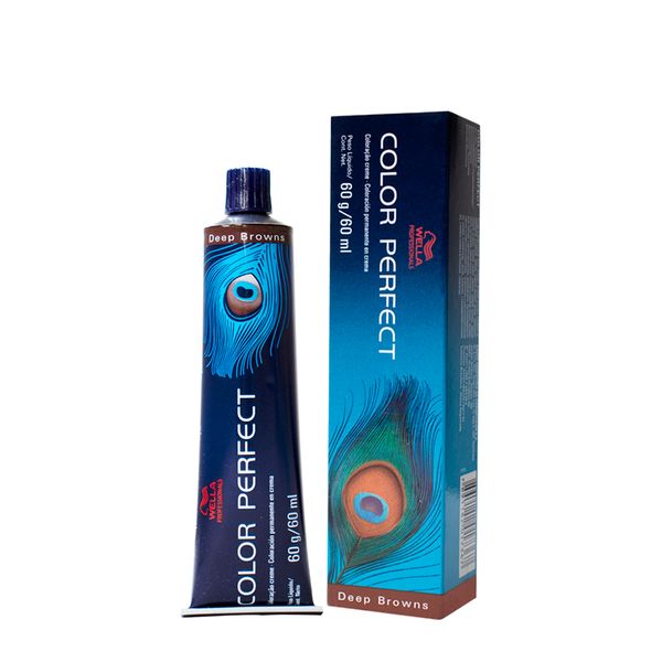 Coloração Wella Professionals Color Perfect Deep Browns 60ml 8/73 Louro Claro Marrom Dourado 8/73 Louro Claro Marrom Dourado