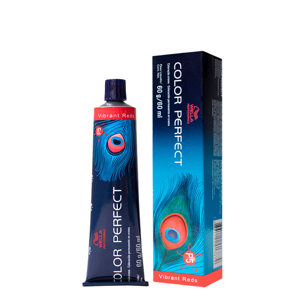 Coloração Wella Professionals Color Perfect Vibrant Reds 60ml 6/4 Louro Escuro Vermelho
