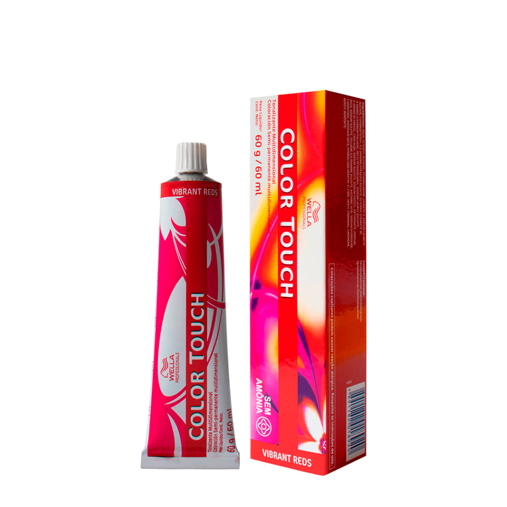Tonalizante Wella Professionals Color Touch Vibrant Reds 6/45 Louro Escuro Vermelho Acaju 60g