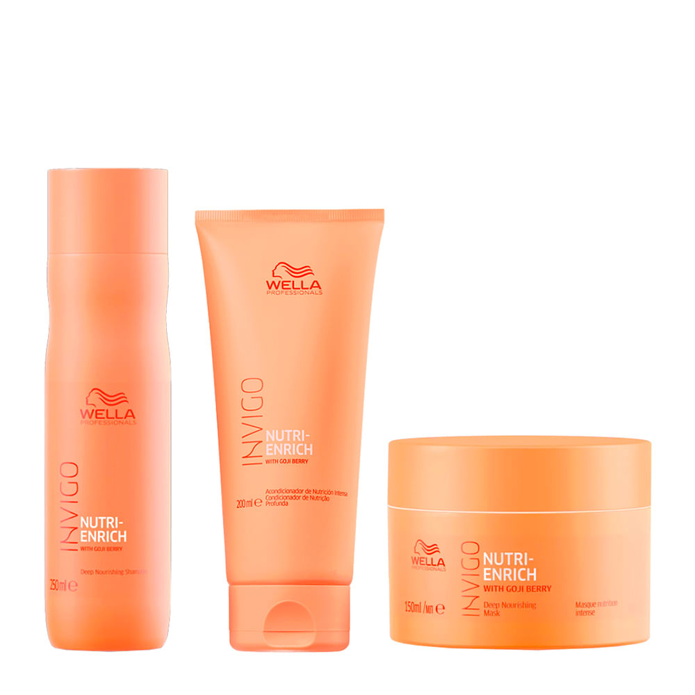 Kit Wella Professionals Invigo Nutri Enrich - Shampoo 250ml + Condicionador 200ml + Máscara 150ml