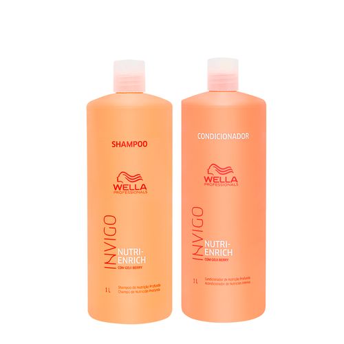 Kit Wella Professionals Invigo Nutri Enrich Shampoo 1000ml + Condicionador 1000ml