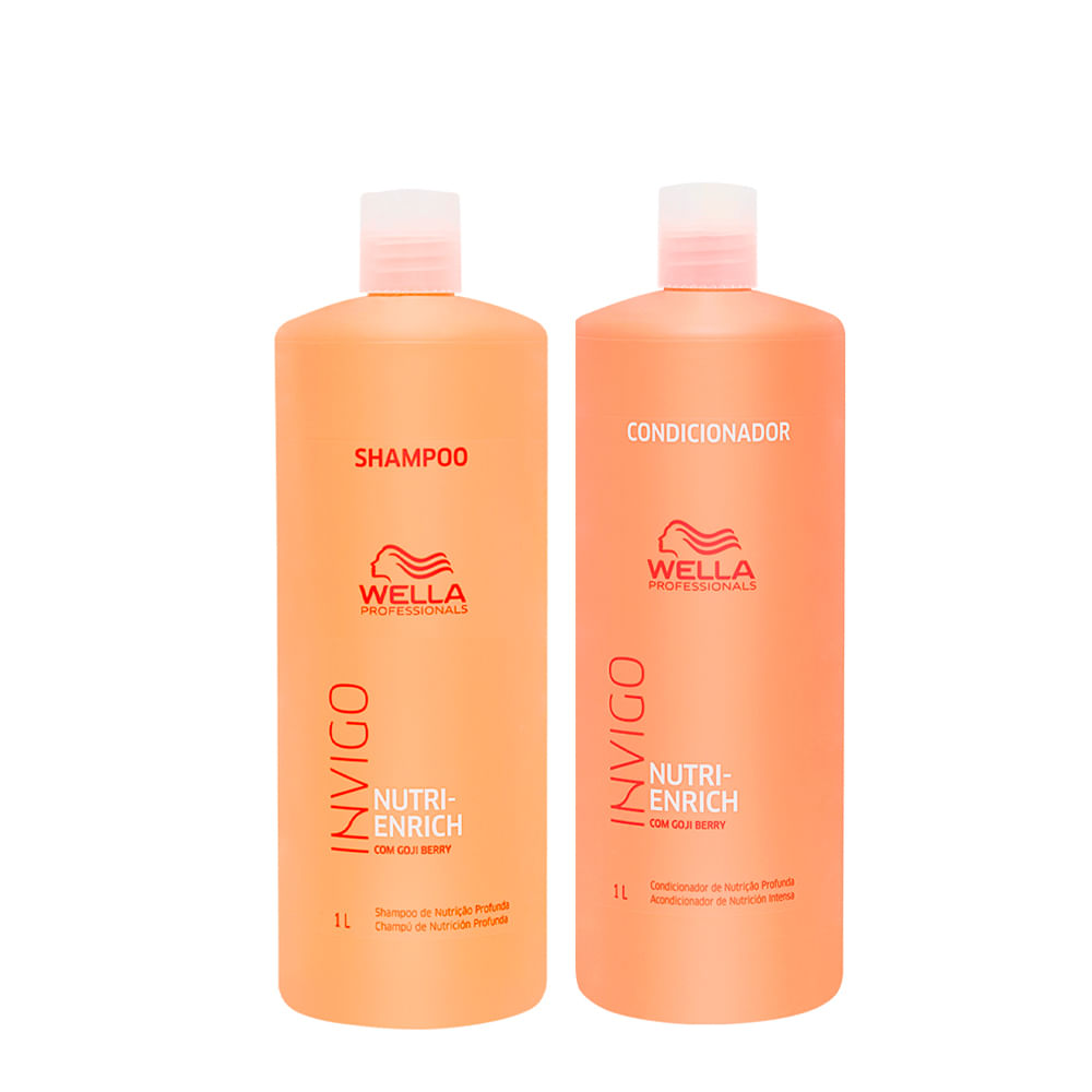 Kit Wella Professionals Invigo Nutri Enrich Shampoo 1000ml + Condicionador 1000ml