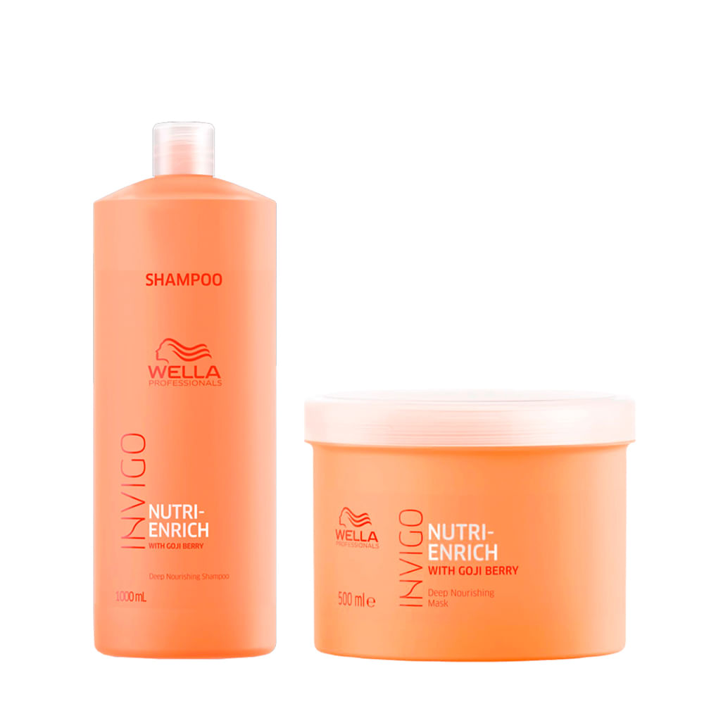 Kit Wella Professionals Invigo Nutri Enrich - Shampoo 1000ml + Máscara 500ml