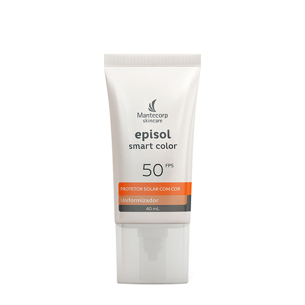 Protetor Solar Facial com Cor Uniformizador Mantecorp Episol Smart Color FPS 50 40ml
