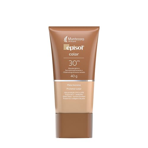Protetor Solar Facial Mantecorp Episol Color FPS 30 Morena 40ml