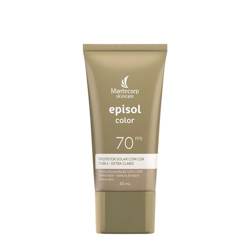 Protetor Solar Facial Mantecorp Episol Color Tom 1 Extra Claro FPS 70 40ml