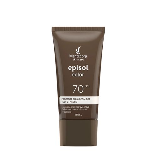 Protetor Solar Facial Mantecorp Episol Color Tom 5 Negro FPS 70 40ml