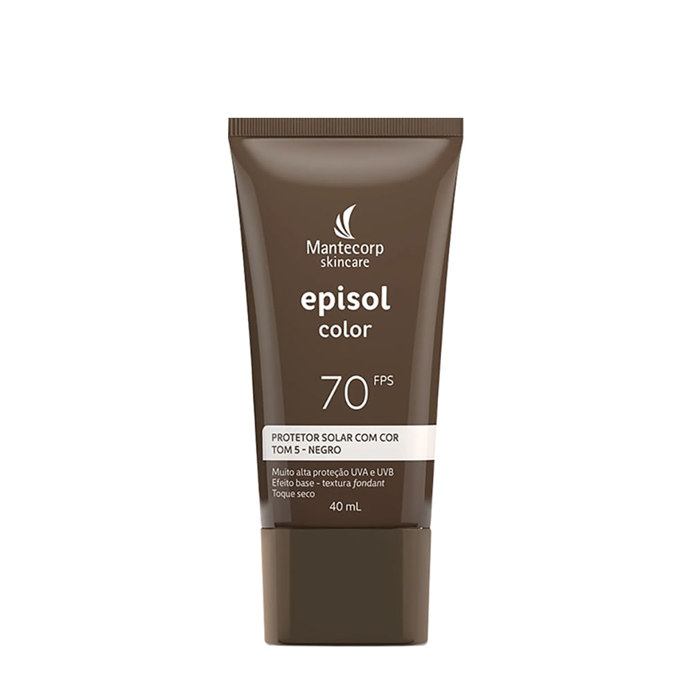 Protetor Solar Facial Mantecorp Episol Color Tom 5 Negro FPS 70 40ml