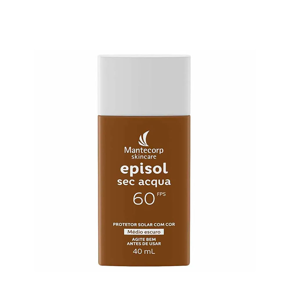 Protetor Solar Mantecorp Episol Sec Acqua FPS 60 Medio Escuro 40ml