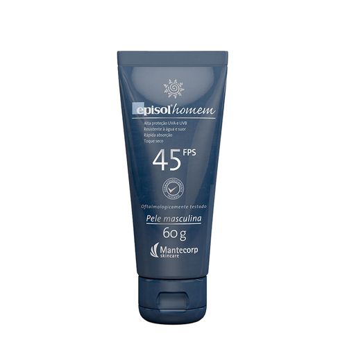 Protetor Solar Facial Natural Mantecorp Episol Homem FPS 45 60g