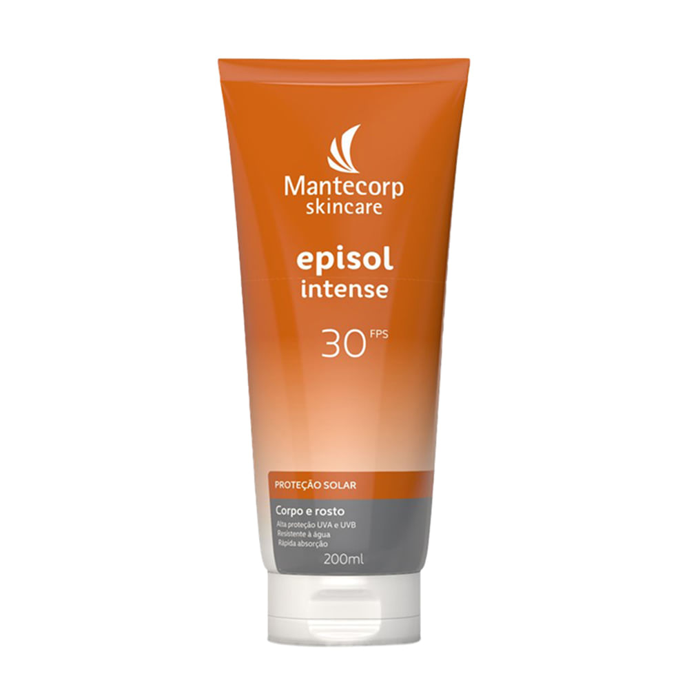 Protetor Solar Facial Natural Mantecorp Episol Intense FPS 30 200ml