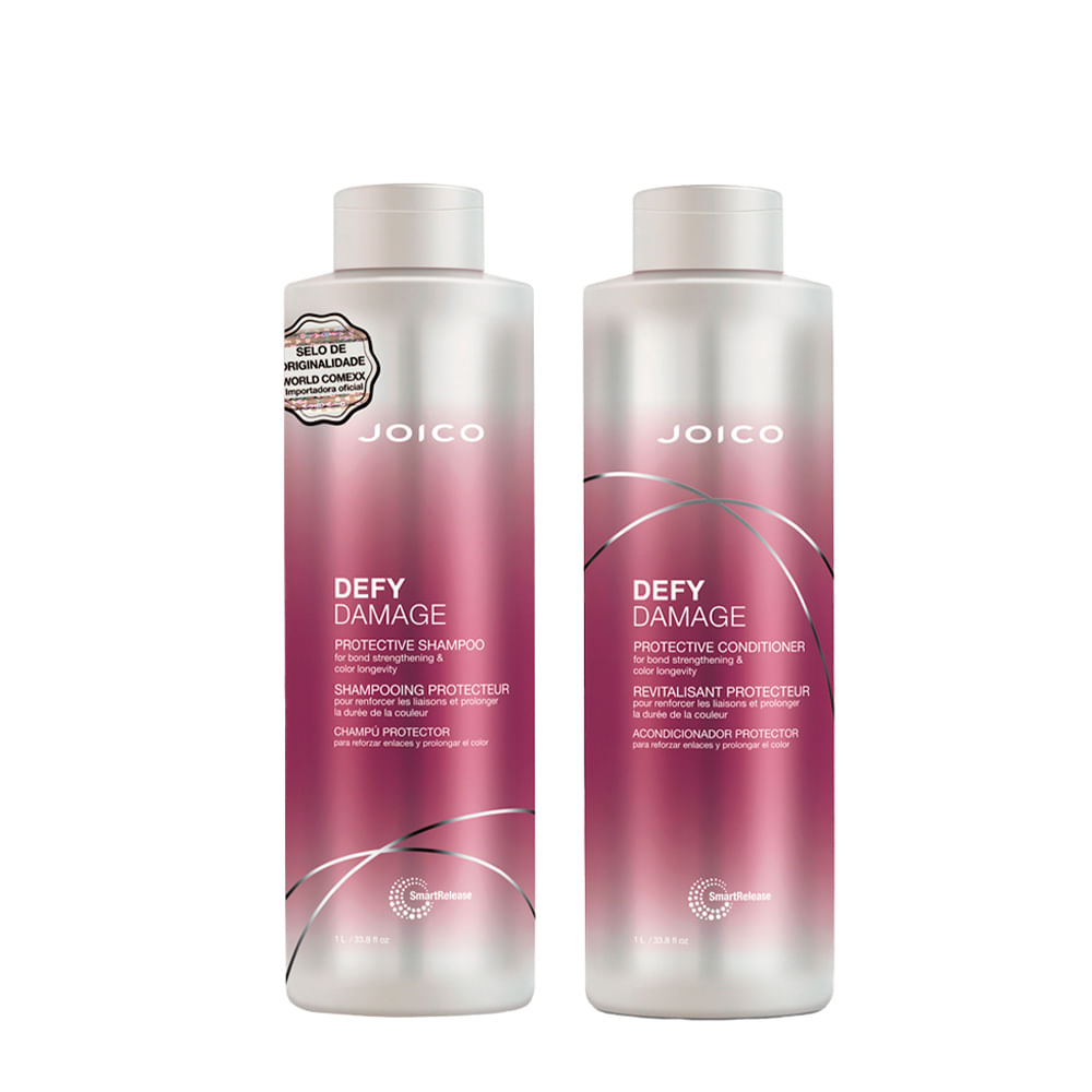 Kit Joico Professional Defy Damage Protective - Shampoo 1000ml + Condicionador 1000ml