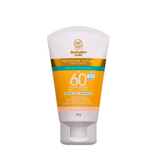 Protetor Solar Facial Matte Australian Gold Cor 01 FPS 60 40g