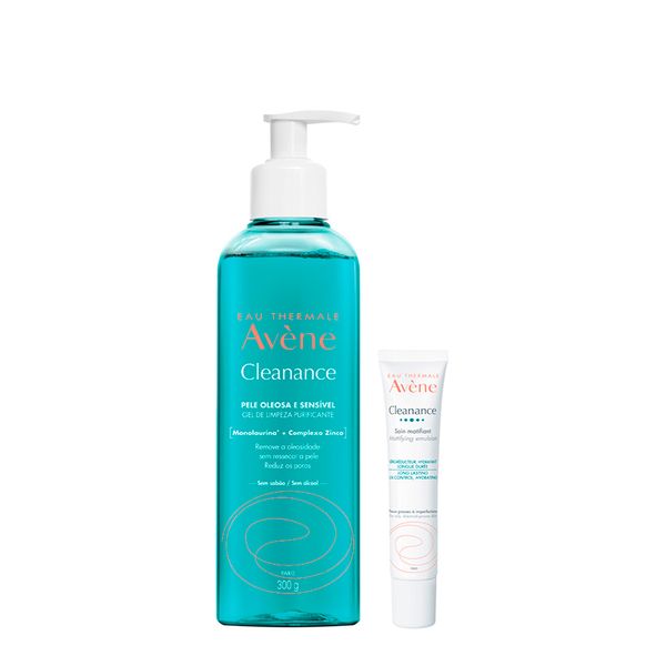 Kit Facial Avène Cleanance - Gel de Limpeza 300g + Creme Hidratante Matificante 40ml Kit