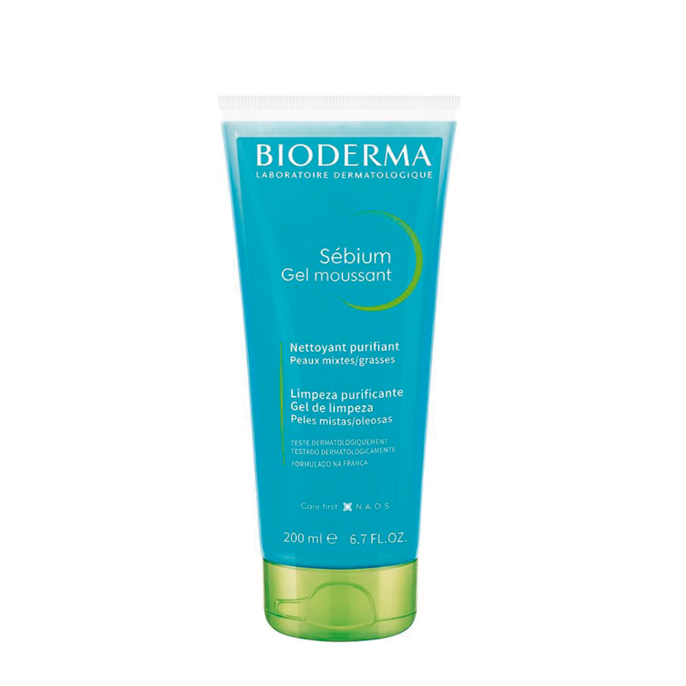 Gel de Limpeza Antioleosidade de Alta Tolerância Bioderma Sébium Gel Moussant 200ml
