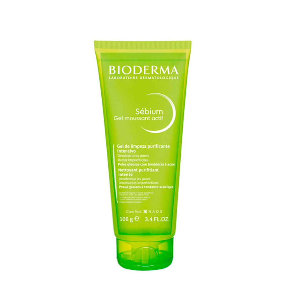 Gel de Limpeza Facial Bioderma Sébium Gel Moussant Actif 100ml