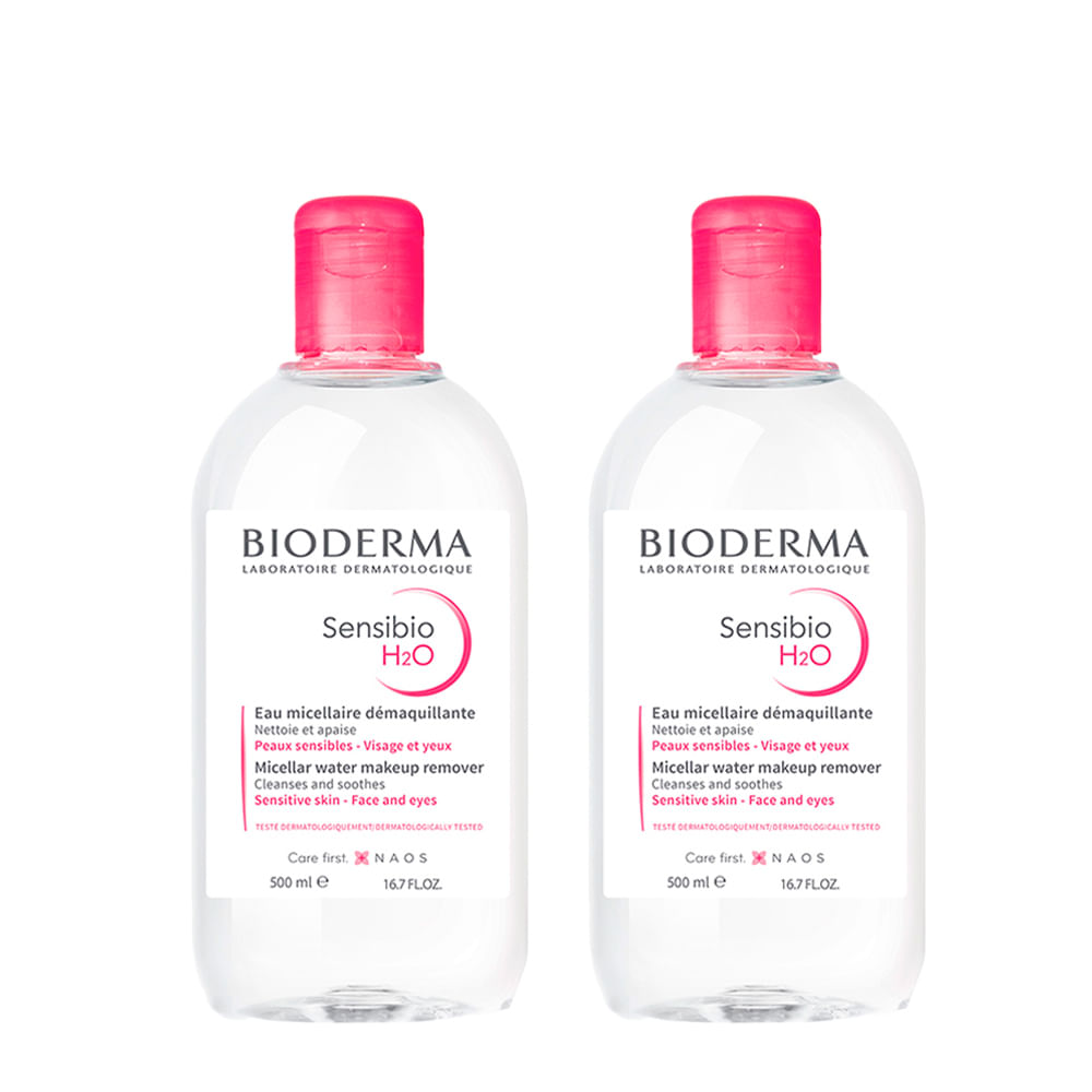 Kit Bioderma Sensibio H20 Água Micelar 500ml 2 Unidades