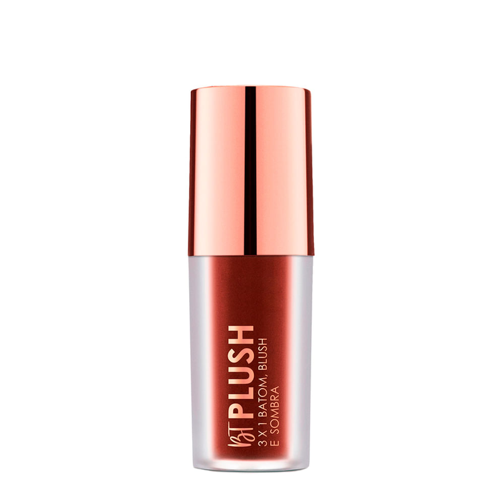 Batom Blush e Sombra  Bruna Tavares Bt Plush Cocoa 3x1 6g