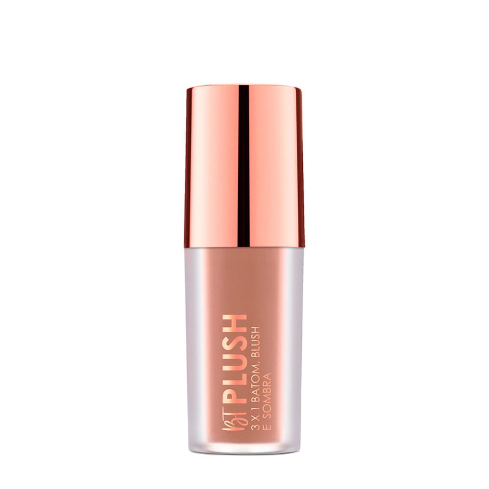 Batom Blush e Sombra Bruna Tavares Plush Latte 3x1 6g