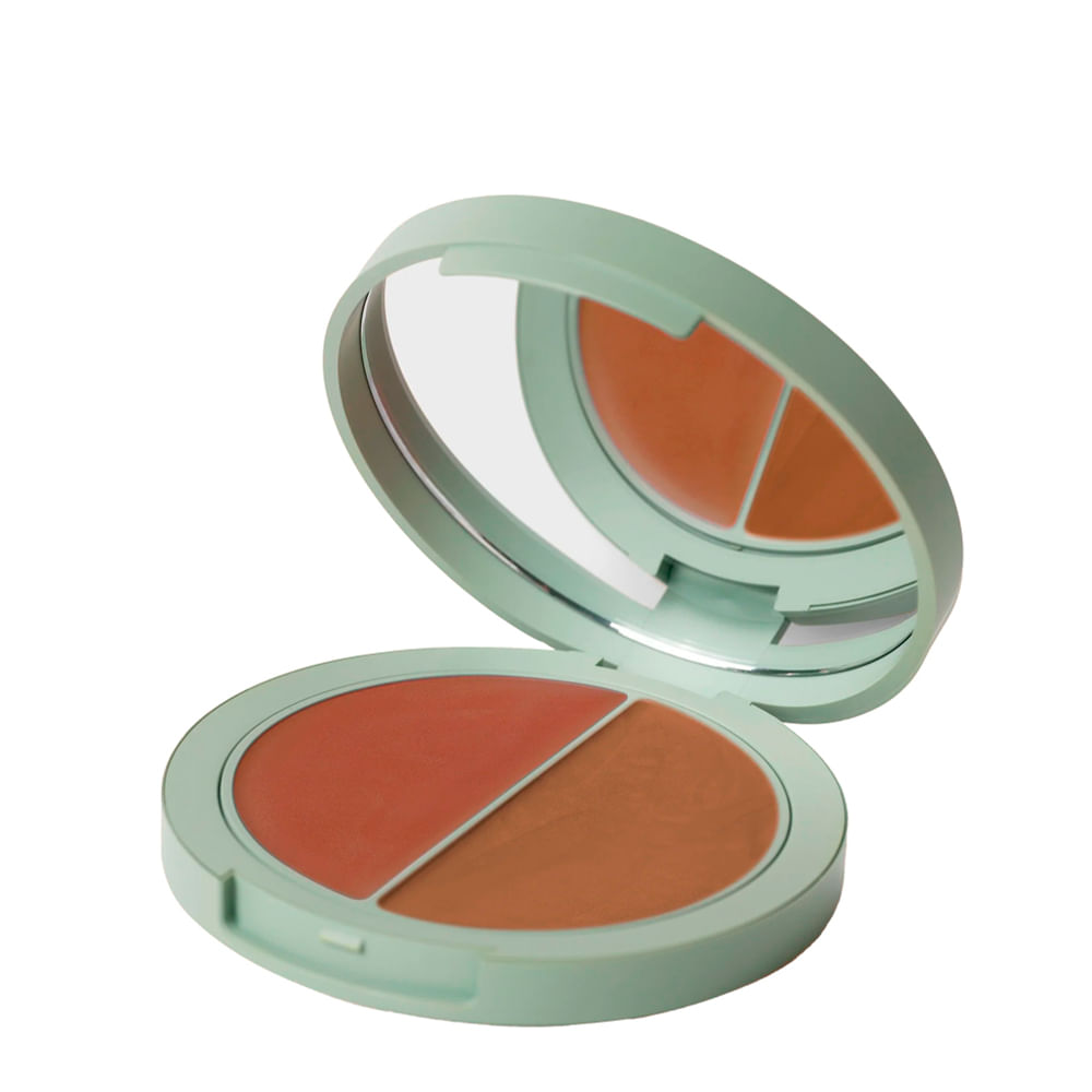 Blush e Iluminador Multifuncional Duo Care Natural Mocha & Honey 10g