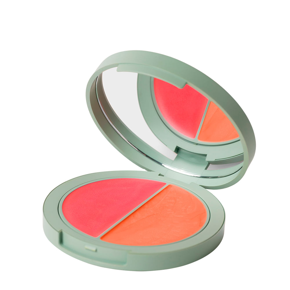 Blush e Iluminador Multifuncional Duo Care Natural Beauty Maquiagem Peony & Sunstone 10g