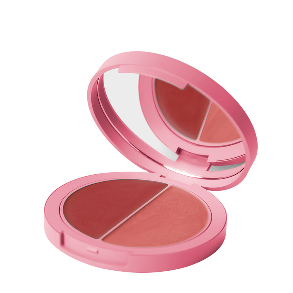 Blush e Iluminador Multifuncional Duo Care Natural Beauty Terracota e Rose 10g - Outubro Rosa