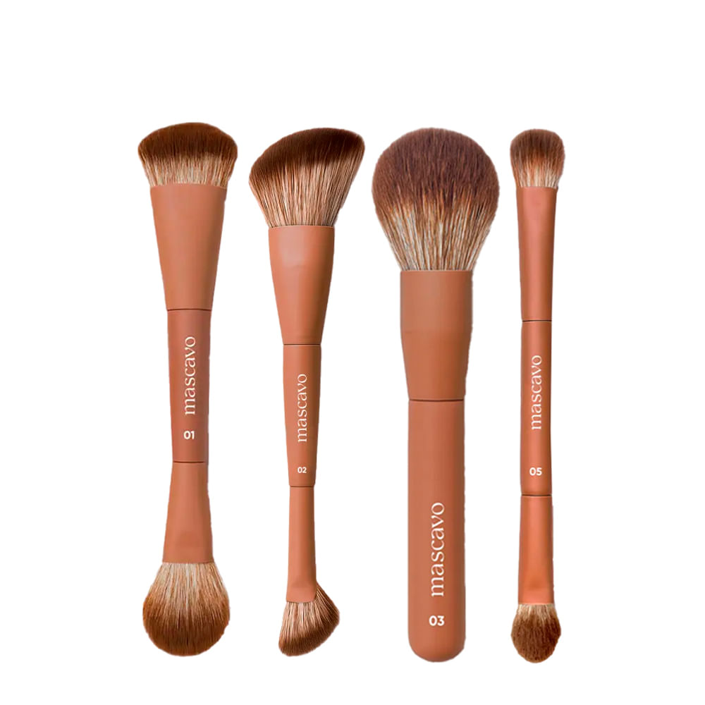 Kit Mascavo Pro Series Pincel de Maquiagem - 4 Produtos